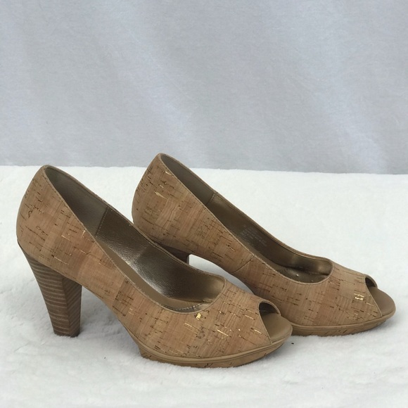 Sofft Shoes - Sofft cork peep toe comfortable heel